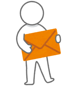 メールを運ぶ人の画像