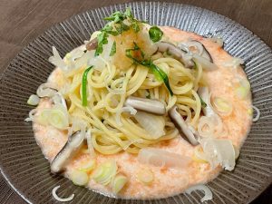 長芋と大根のWおろし明太パスタ