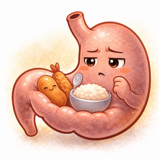 東洋医学の胃のイラスト